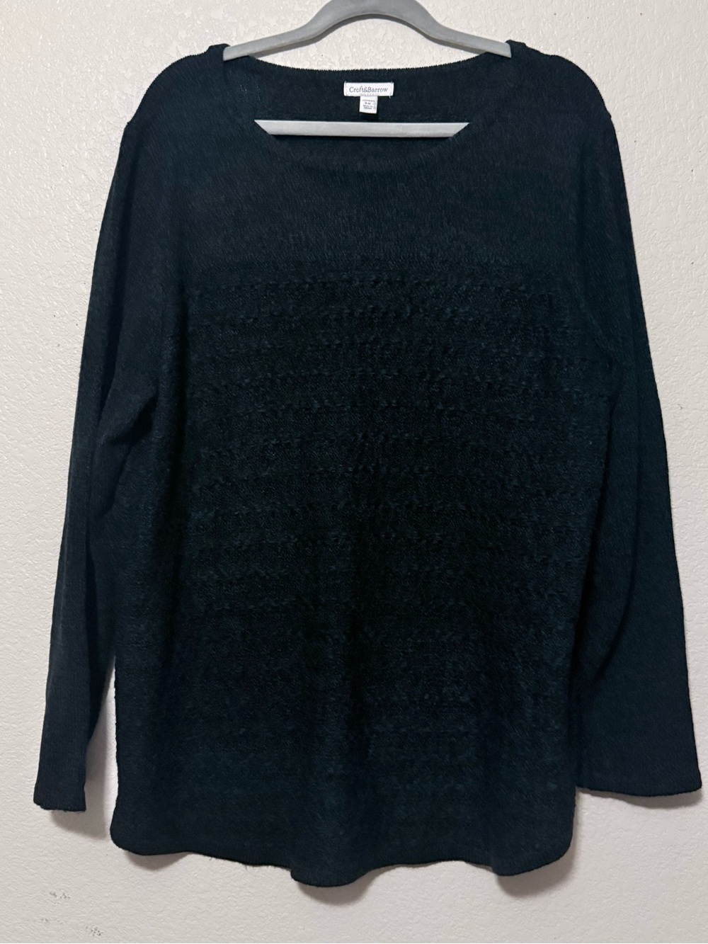 croft & barrow Black Women's Crewneck Sweater